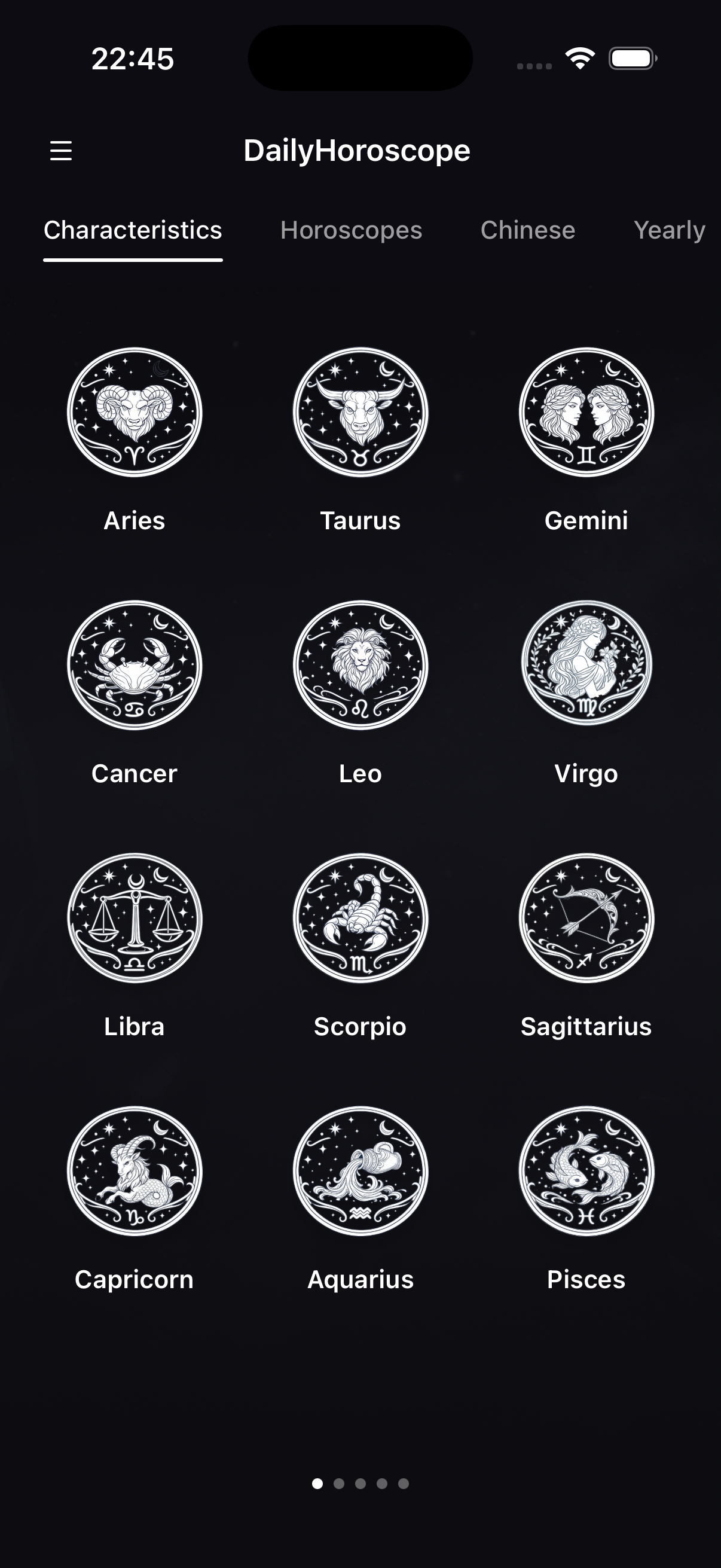 Horoscope detail screen